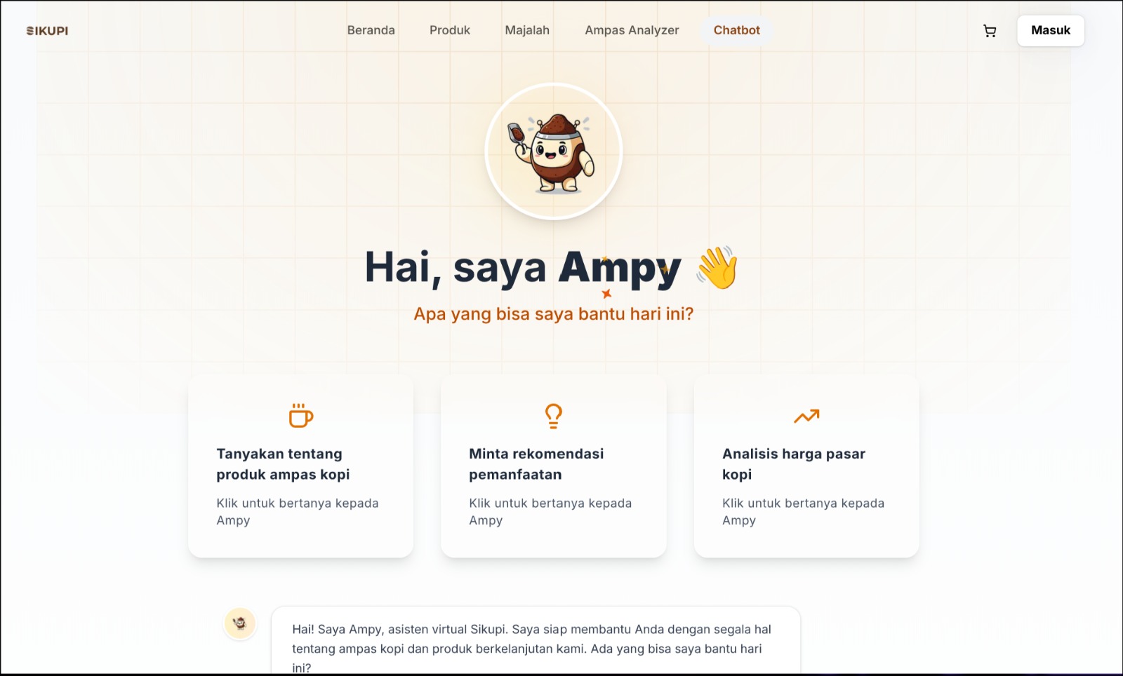 Chatbot cerdas Sikupi